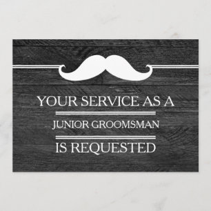 Invitación Pizarra tu servicio como petición de Groomsman