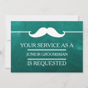 Invitación Pizarra tu servicio como petición de Groomsman