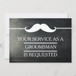 Invitación Pizarra tu servicio como petición de Groomsman