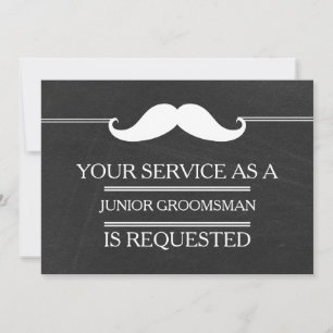 Invitación Pizarra tu servicio como petición de Groomsman