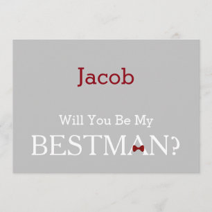 Invitación ¿Pizarra usted será mi Bestman?