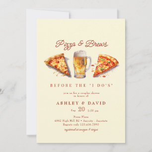 Invitación Pizza & Cerveza   Chorreado de parejas al agua 