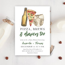 Pizza, Cervezas y Pañales también - Baby Shower