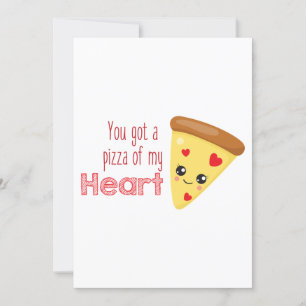 Invitación Pizza de mi corazón