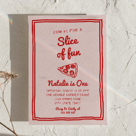 Invitación Pizza De Primera Mano Dibujada Por Escrito De Dive