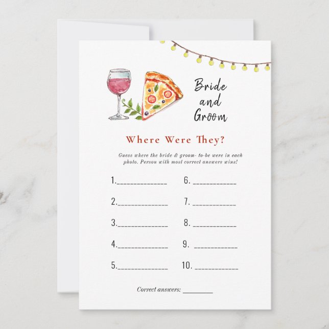Invitación Pizza "Dónde estaban" (Anverso)