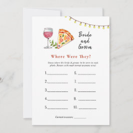 Invitación Pizza "Dónde estaban"