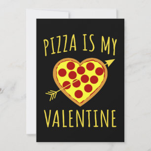 Invitación Pizza Es Mi Valentín - Día de San Valentín