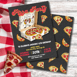 Invitación Pizza Fiesta Box Cumpleaños