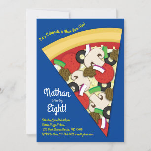 Invitación Pizza Fiesta Combo Supremo Pizza Slice
