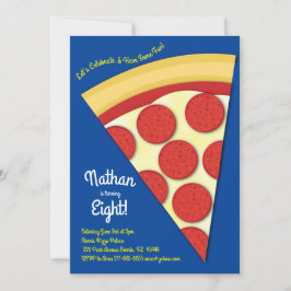 Invitación Pizza Fiesta Pepperoni Pizza Slice
