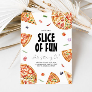 Invitación Pizza Invitando A La Fiesta De Cumpleaños