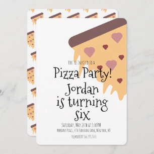 Invitación Pizza Lover Foodie Fiesta Cheese Slice Cumpleaños