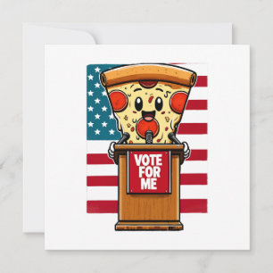 Invitación pizza patriótica voten por mí