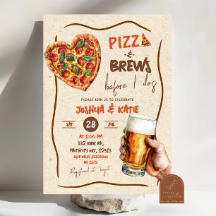 Invitación Pizza y se prepara antes de que duerma de parejas