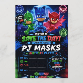 Invitación Pj Mask