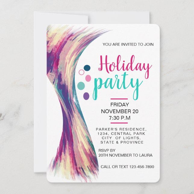 Invitación Placa acuática de verano de verano de borgoña (Anverso)