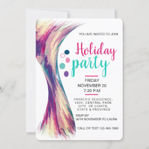 Invitación Placa acuática de verano de verano de borgoña