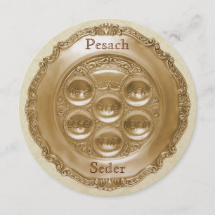 Invitación Placa de asiento redonda Pesach