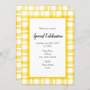 Invitación 'Placa de color amarillo soleado' en cualquier oca