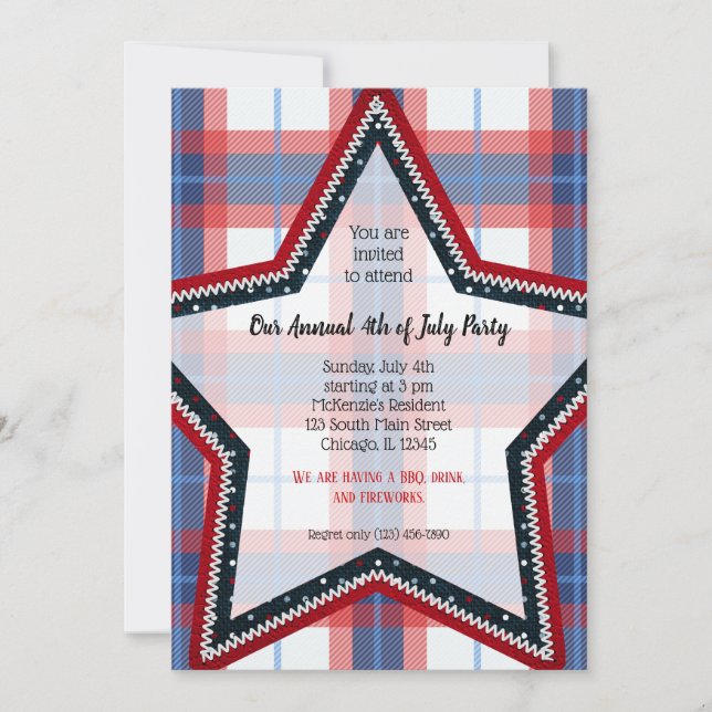 Invitación Placa patriótica (Anverso)