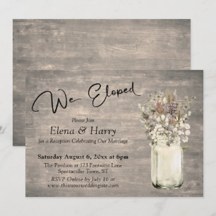 Invitación Placas erosionadas con flores silvestres que eludi
