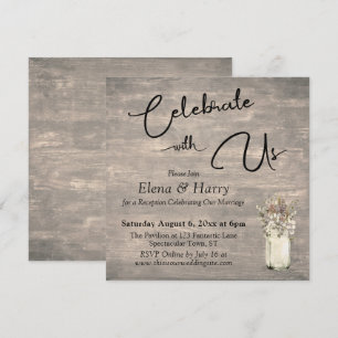 Invitación Placas templadas flores silvestres celebran con no