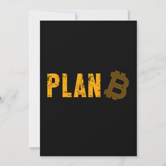 Invitación Plan Bitcoin B Crypto BTC Cryptocurrency Gift (Anverso)