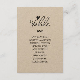 Invitación Plan de asiento de mesas individuales rusticas Bod