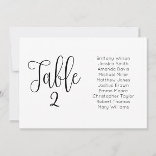 Invitación Plan de asientos de boda moderno. Plan de mesa en 