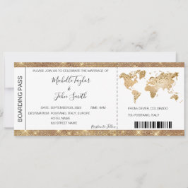 Invitación Plan de oro para pases de prepago de bodas de boda