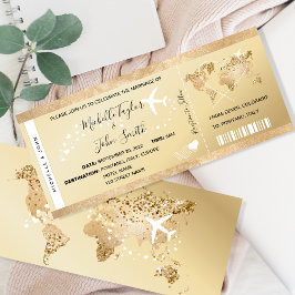 Invitación Plan de oro para pases de prepago de bodas de boda
