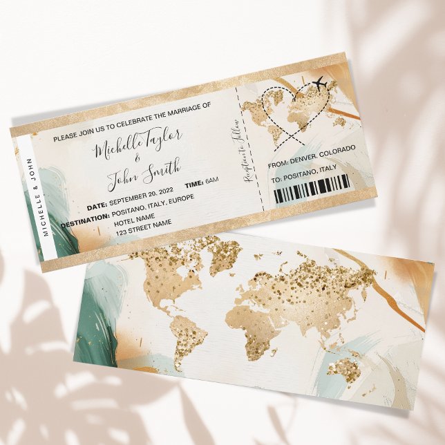 Invitación Plan de oro para pases de prepago de bodas de boda (Subido por el creador)