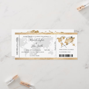Invitación Plan de oro para pases de prepago de bodas de boda