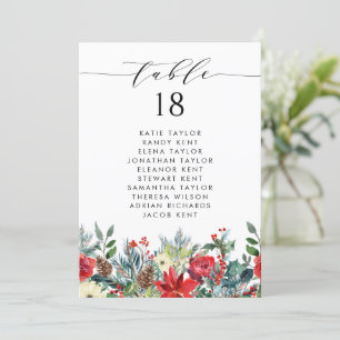 Invitación Plan de tabla de Bodas florales de color de agua e