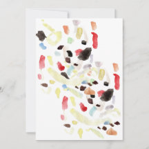 Invitación plana abstracta colorida moderna