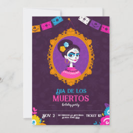 Invitación plana al día de los muertos