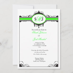 Invitación plana candelabro