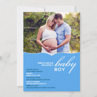 Invitación plana con foto de bebé