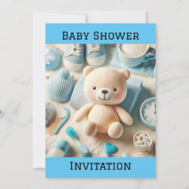 Invitación plana de Baby Boy Shower