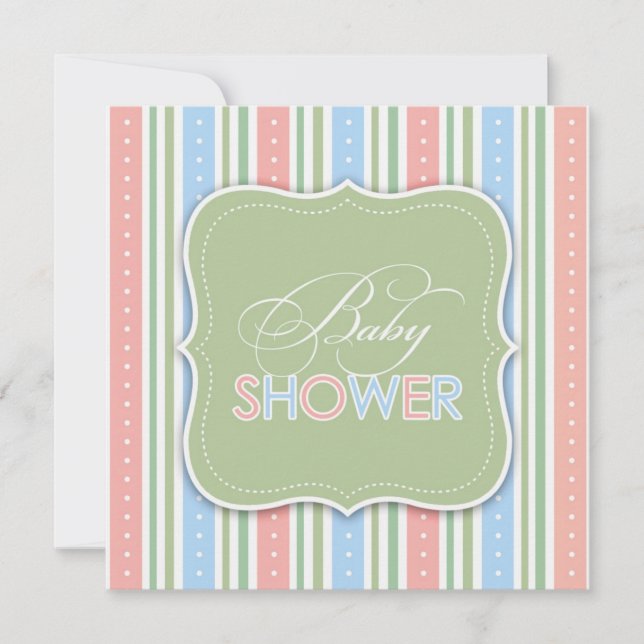 Invitación plana de Baby Shower (Anverso)