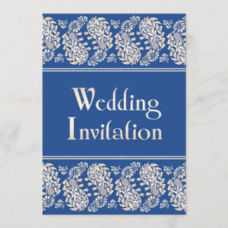 Invitación plana de Boda indio/judío Paisleys