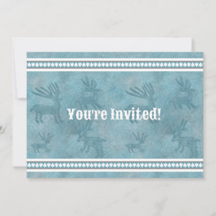 Invitación plana de ciervo de invierno del suroest