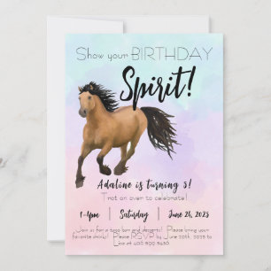 Invitación plana de cumpleaños espiritual 5 x 7