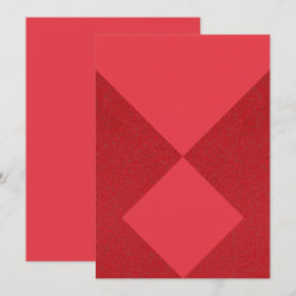 Invitación plana de diamante rojo moderno - Person