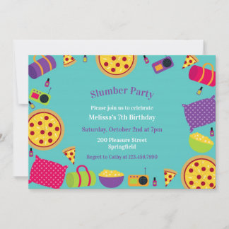 Invitación plana de fiesta de cumpleaños de madrug