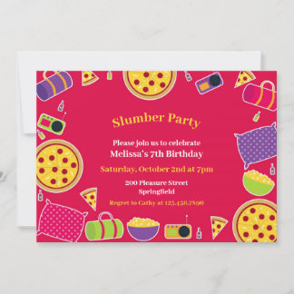 Invitación plana de fiesta de cumpleaños de madrug