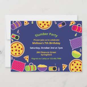 Invitación plana de fiesta de cumpleaños de madrug