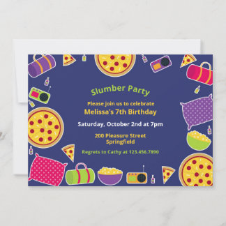 Invitación plana de fiesta de cumpleaños de madrug