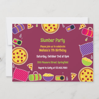 Invitación plana de fiesta de cumpleaños de madrug